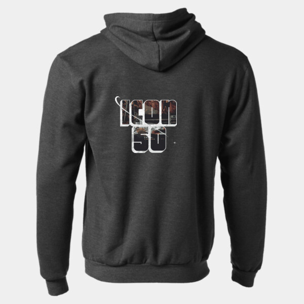 Adult Full-Zip Hooded Sweatshirt Back Design Thumbnail